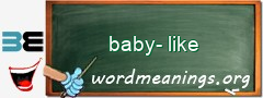 WordMeaning blackboard for baby-like